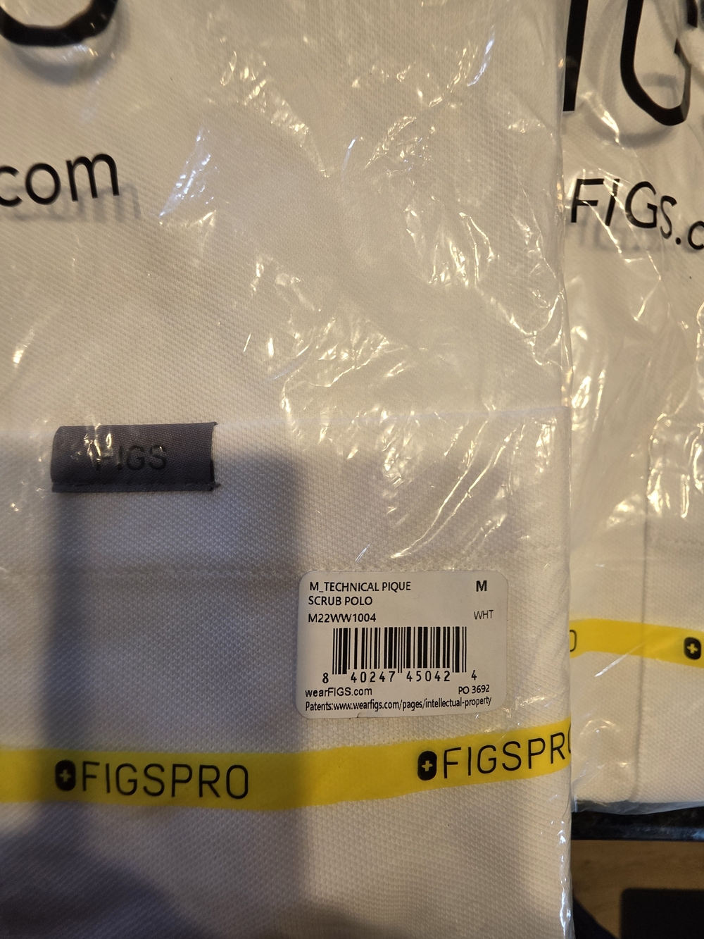 Figs Men's Technical Pique Scrub Polo - White 5 For $60